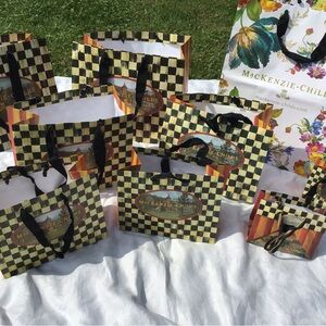 10 Mackenzie Childs Shopping Gift Bags Various sizes / Patterns